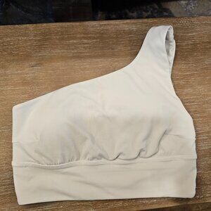 Lululemon Align Asymmetrical Bra Light Support, A/B Cup in White, Size 8